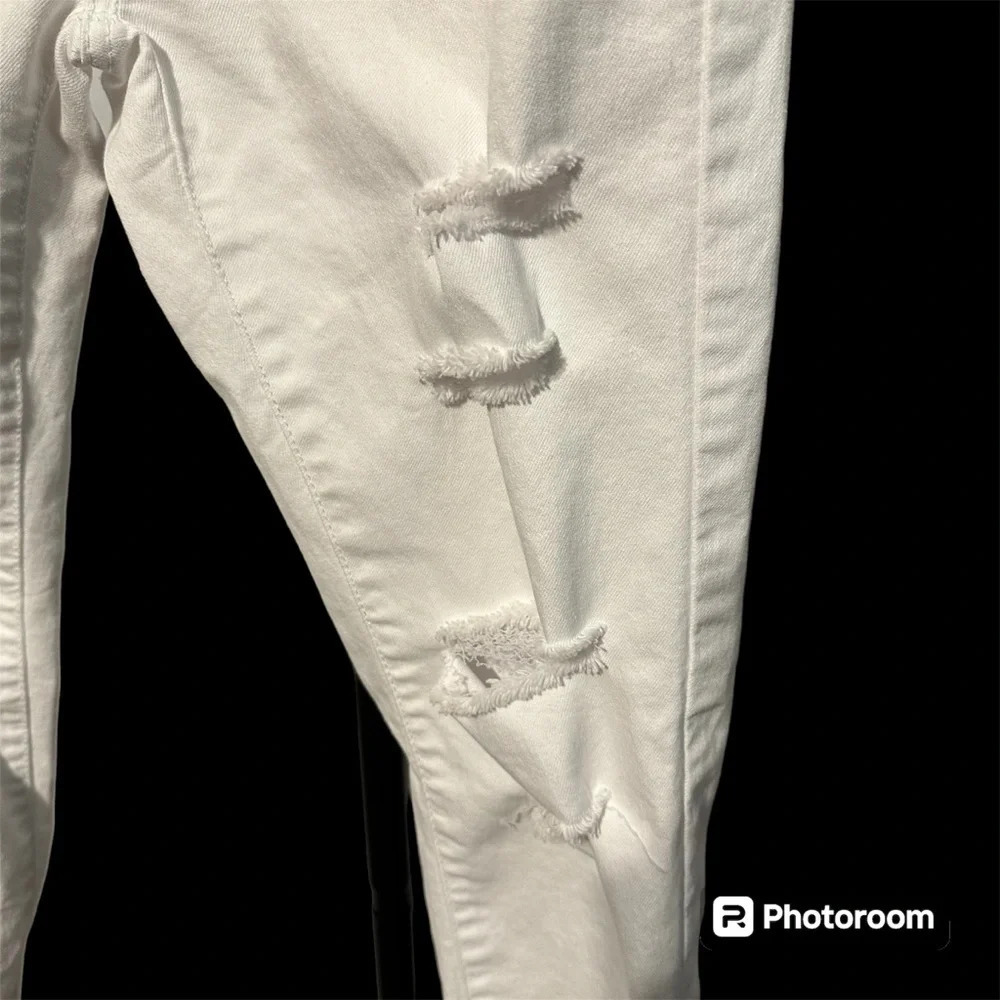 WAX Jean Los Angeles Women's White Distressed Skinny Jeans Size M 9 - Picture 14 of 14